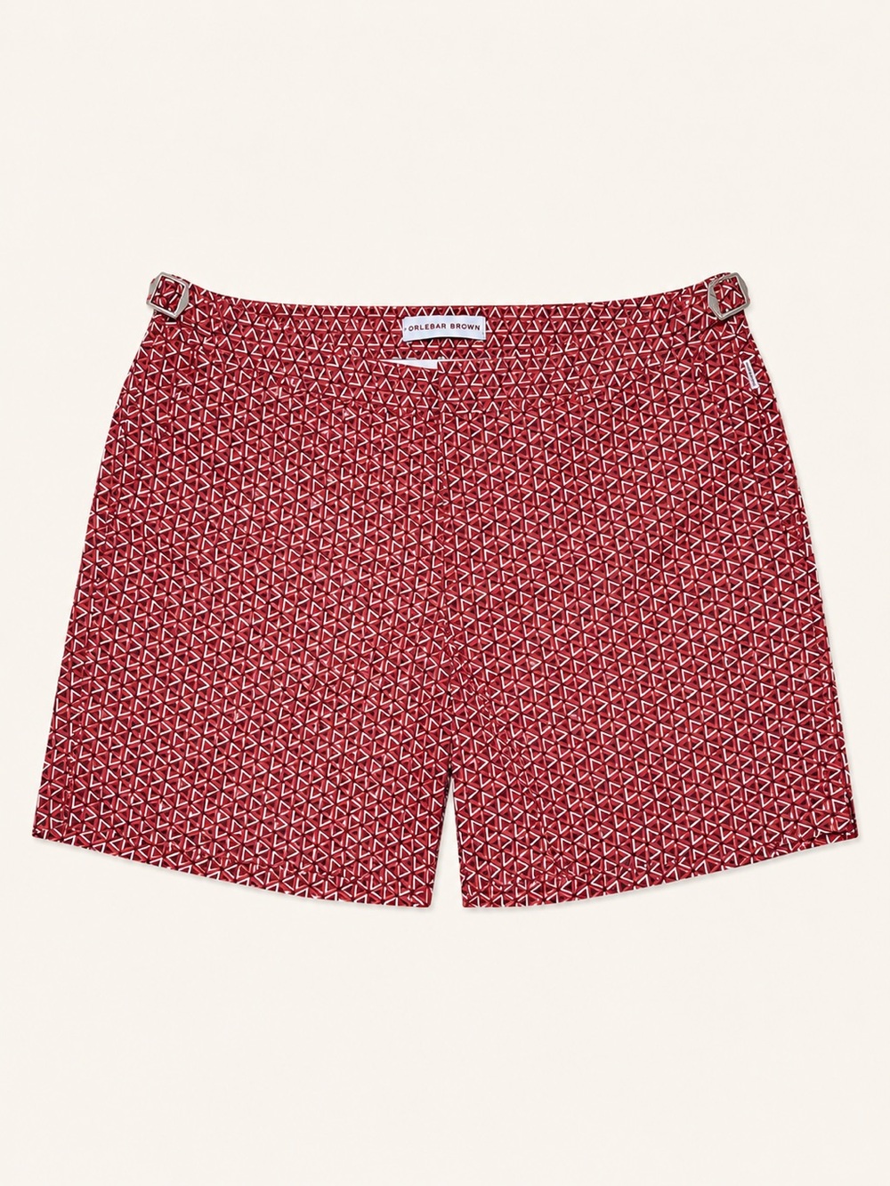 NEW Orlebar Brown Bulldog Garda Geometric Print Swim Trunks Shorts Size 34  6”